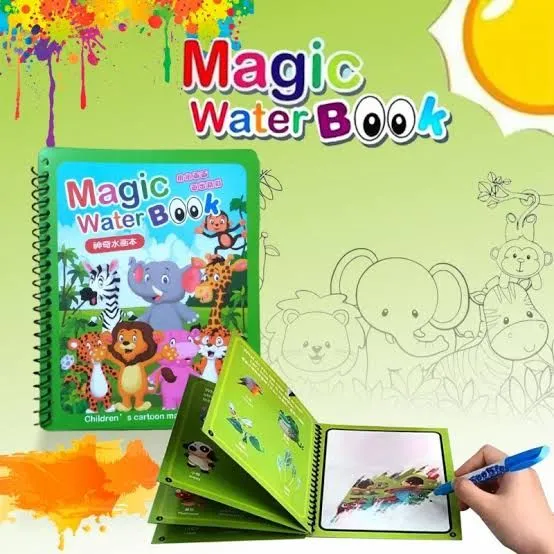 Water Colouring Book Water Colouring Book Water Magic Book Water Colouring Books Water Magic Colouring Water Pictures Children Painting and Colouring Book Water Pen Travel Activities image 4