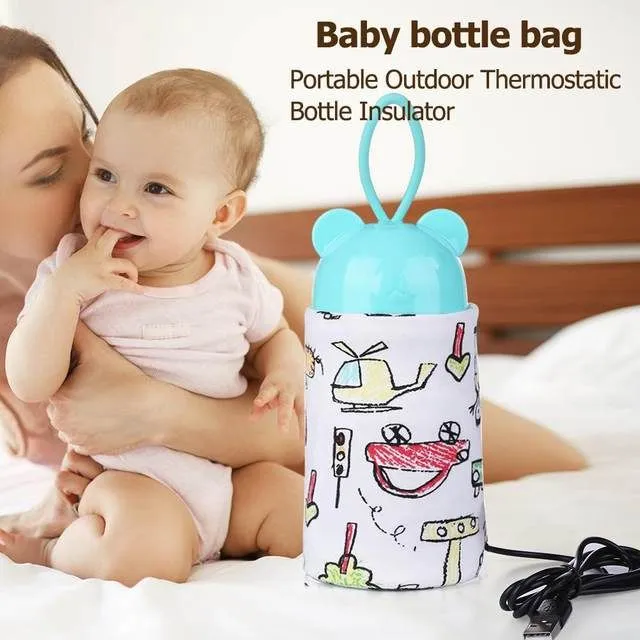 USB Baby Bottle Warmer, Portable Car Travel Heating Milk Bottle Warmer Foldable,Travel Mug Temperature Control Breast Milk Cup,Keep Baby Milk Warm image 4