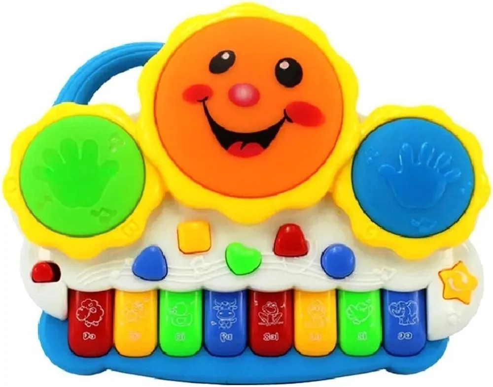 Bee Shape Plastic Toy Piano With Light And Music With 13 Keys