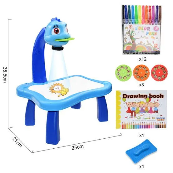 3 In 1 Kids Painting Drawing Activity Kit Projector Table - 21 Pattern
