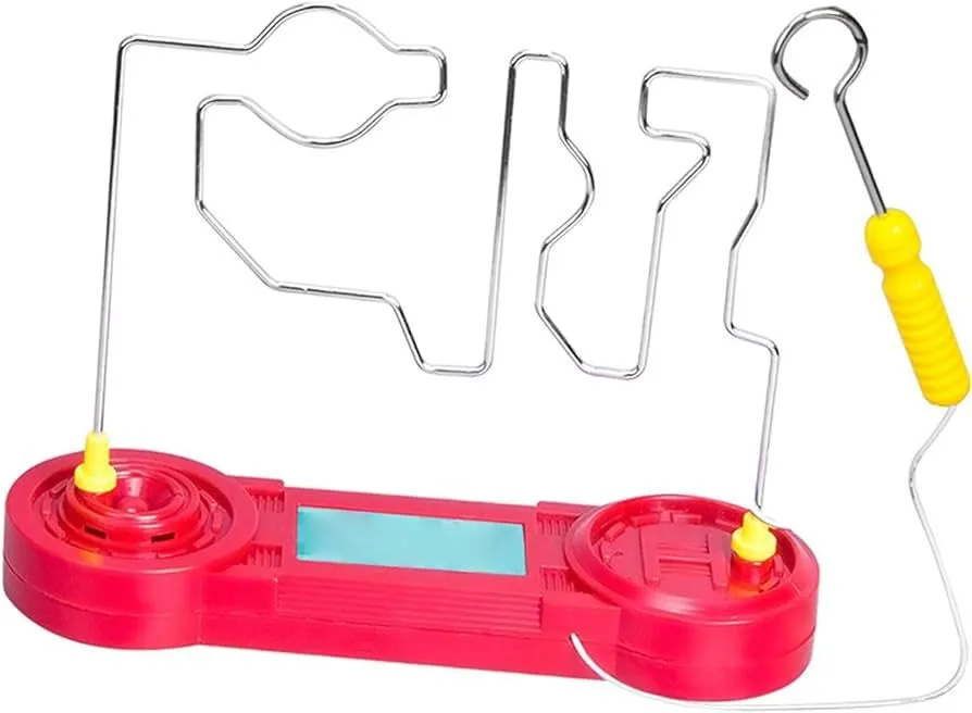 Electric Bump Maze Game Stable Touch Puzzle Game Sturdy Collision Supplies Universal Buzz Wire Game Electric Shock Toy for Christmas Kids Birthday
