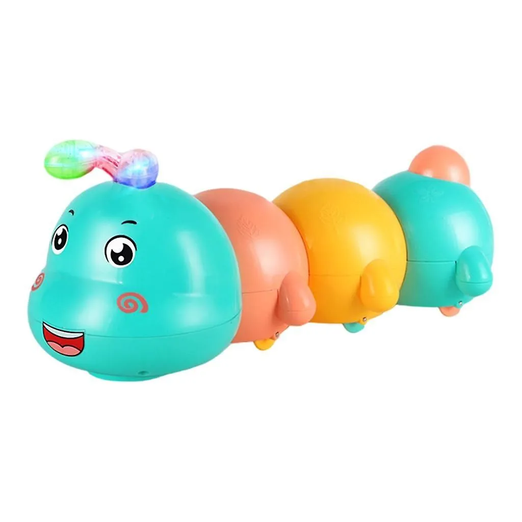 Electric Rocking Caterpillar Toy With Lamplight Music Automatic Obstacle Avoidance Crawling Toys Child Fun Interactive Game Gift 