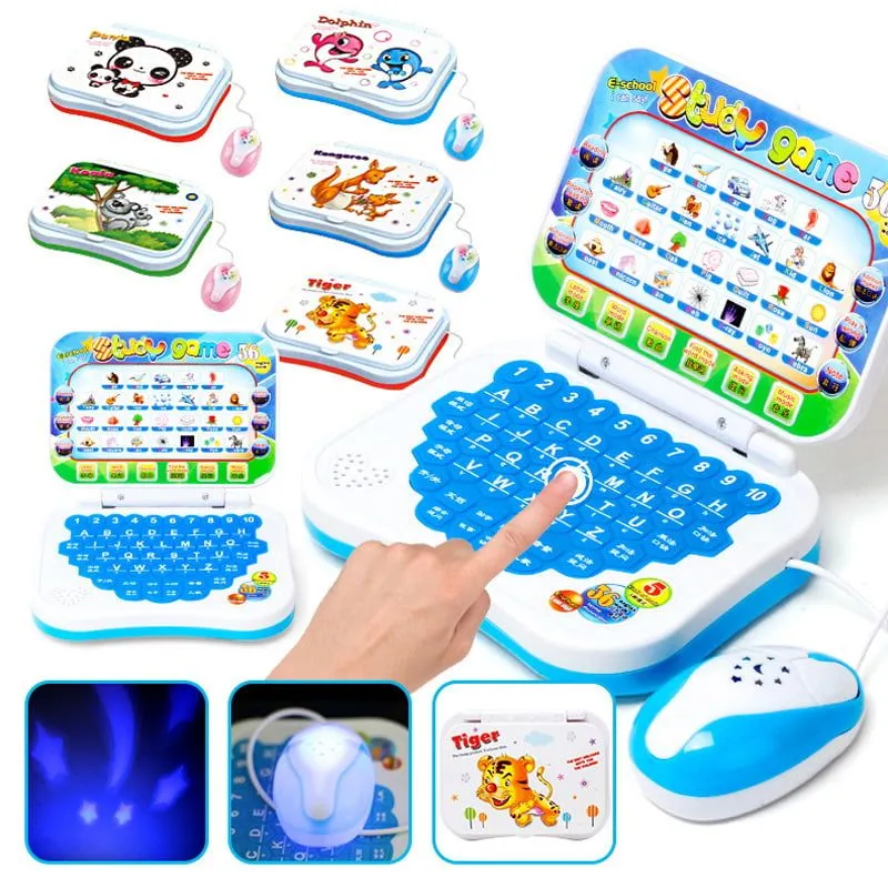 Learning Educational Tablet /Laptop/Notebook/Computer Toy for Kids ABC and 123 Learning ,Learning Laptop,Smart Kids Laptop,Compact Easy to Use Easy to Carry Learning (Multicolor)(Mini Laptop)