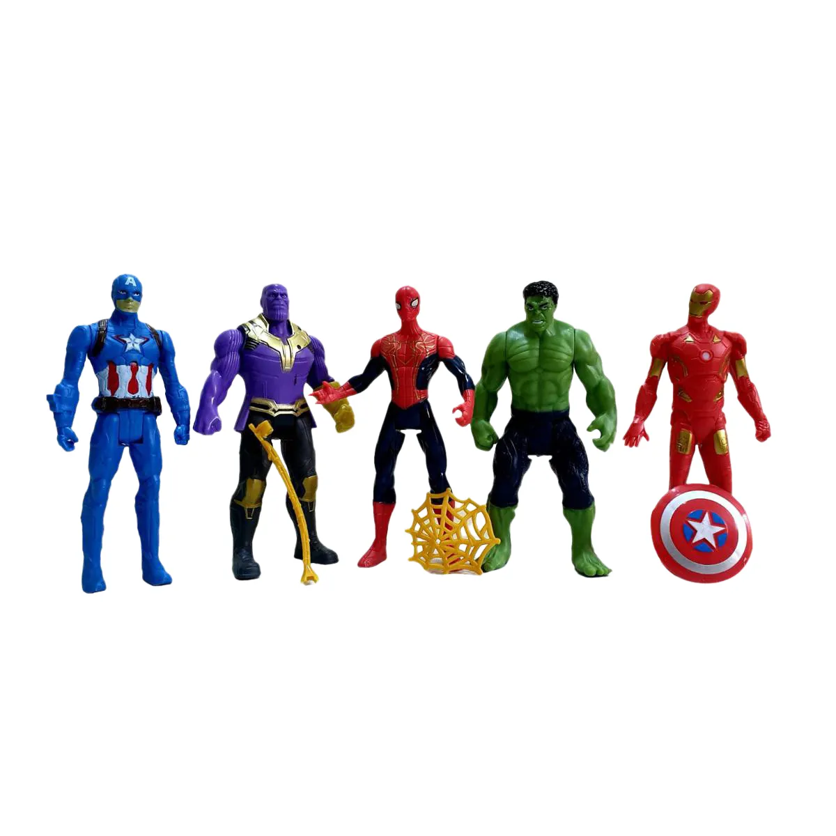 Avengers Endgame Action Figures Super Heroes Spiderman Hulk Iron Man Hulk Captain America- 5 Figures