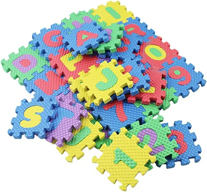 ABC Toy Block Mat Alphabets and Numbers Early Learning Toy Play Foam Puzzle Mat for Kids 36 Pieces 5cm x 5cm image 5