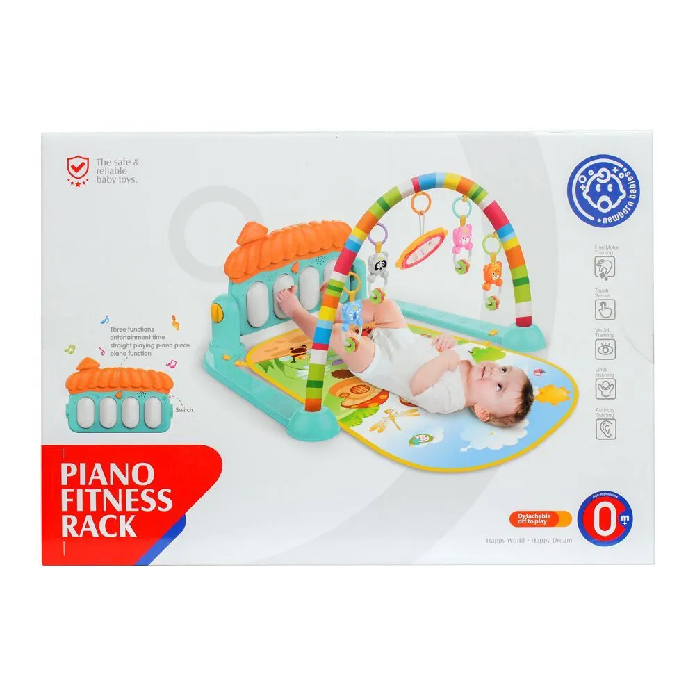 Huanger - 3 In 1 Newborn Baby Play Gym Piano Fitness Rack - Activity Mat image 5