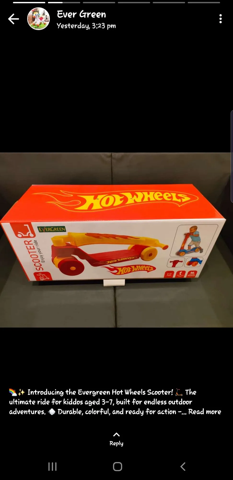 The Evergreen Hot Wheels Scooter Foldable 4 Wheel Children For Kids The ultimate ride for kiddos aged 3-7, built for endless outdoor adventures. 💨 Durable, colorful, and ready for action - choose from red, blue, pink, and green! 🚀 Let the fun begin! image 5