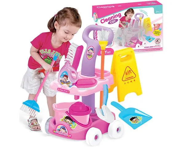 Kids Mini Cleaning Play Set Cleaning Car With Accessories Children's Pretend Mini DIY  Cleaning Set Car