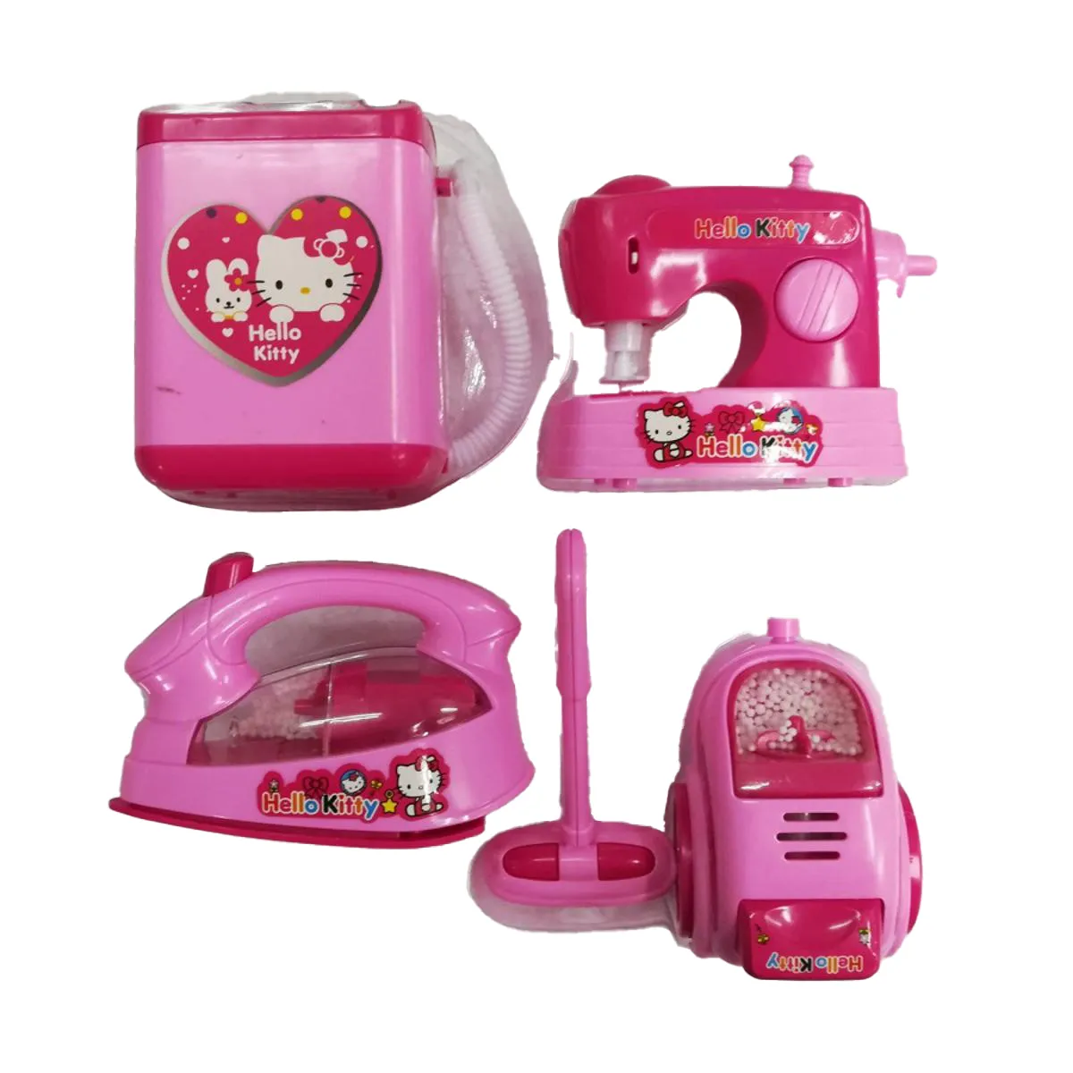 4 Pcs Household Appliances Play Set for Kids Realistic Miniature Toy Kitchen Sink Set with Sink Stove Refrigerator And Oven