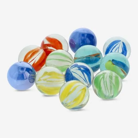 30 Pes Multicolor High Strength Durable Colorful Glass Balls MarblesPlaying Balls Childhood Dreams  Indoor Playing Balls 15MM image 2