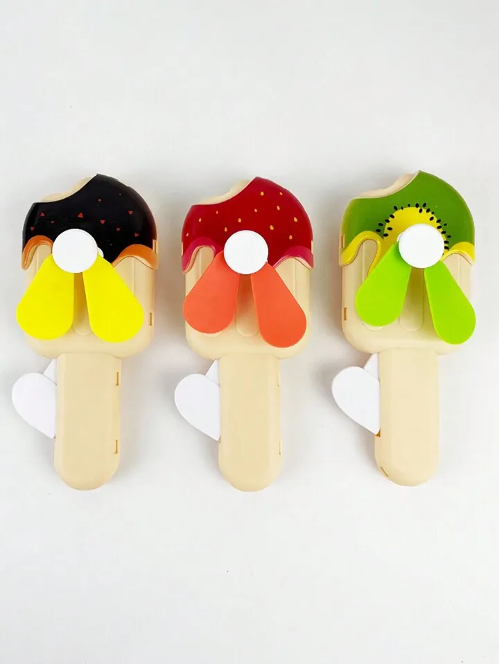 Interesting Palm Pressure Mini Fan Fruit Shape Cute Squeeze Toys / Cool Summer Fan/ Fan Without Battery (Multi Color) image 7