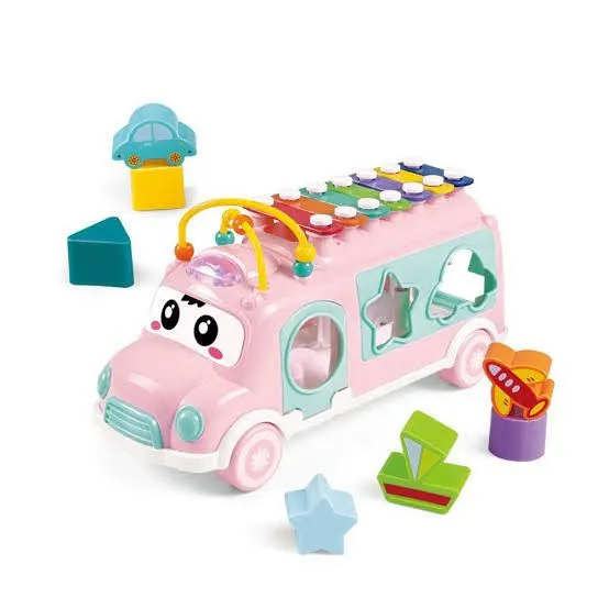 Music Xylophone Bus Toys Instrument Knocking Piano Lovely Beads Blocks Shape Sorting Learning Educational Baby Toys For Children image 5