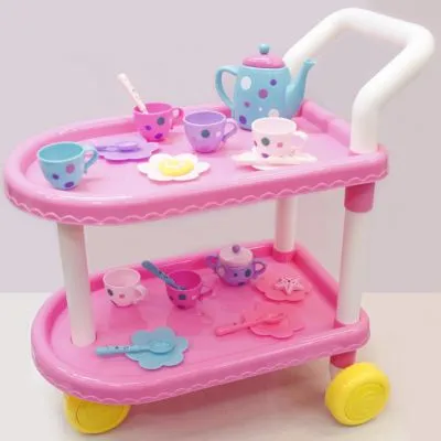 My Little Trolley Tea Cart Set - Perfect for Imaginative Tea Parties Toy For Kids image 2