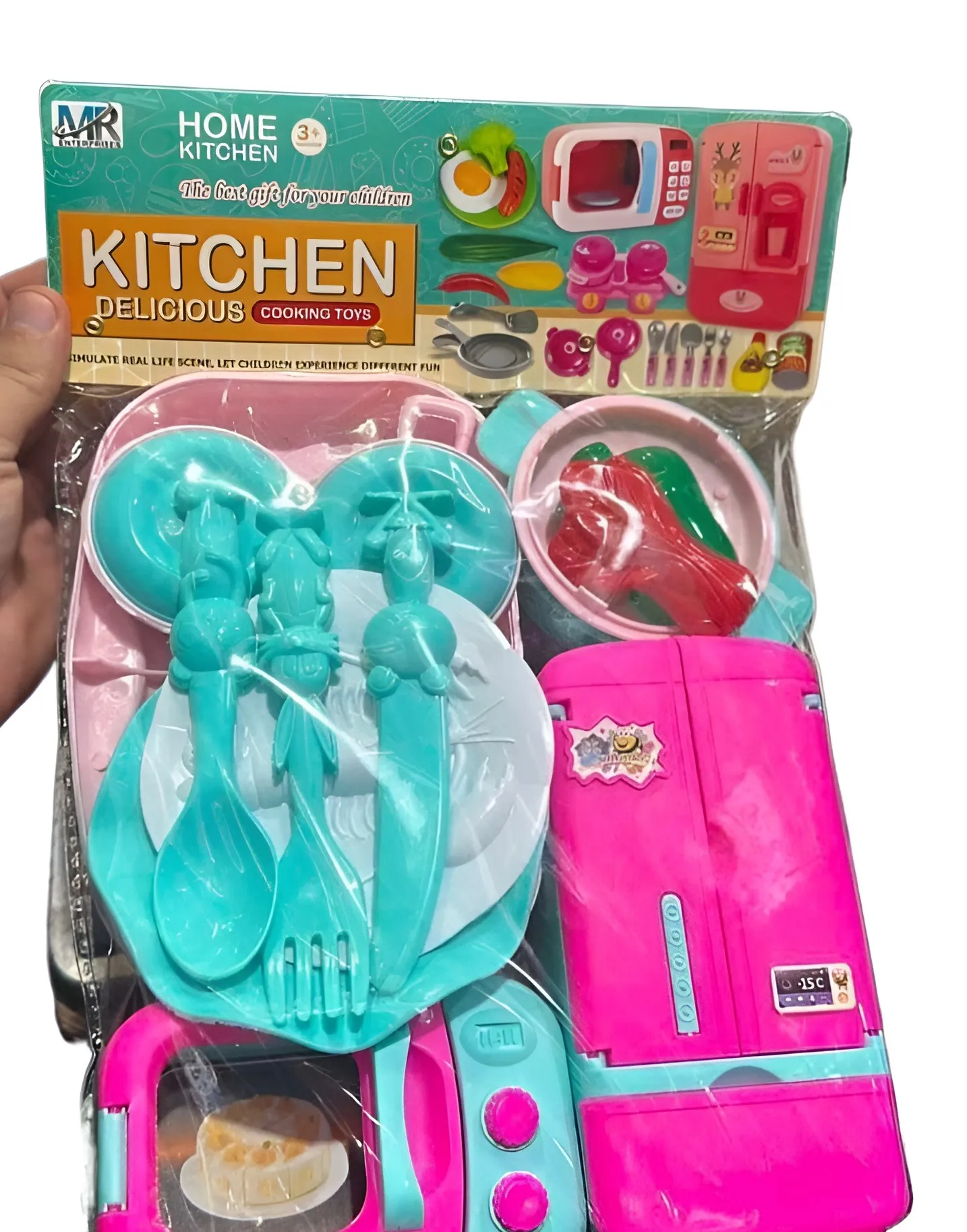 Kids Kitchen Acessories Microwave , Fridge Play Set Best Quality Kitchen Appliances Play Sets Girls Home Made Chef Kitchen Set 15+ Pes Best Kitchen Utensils Make Kids Busy