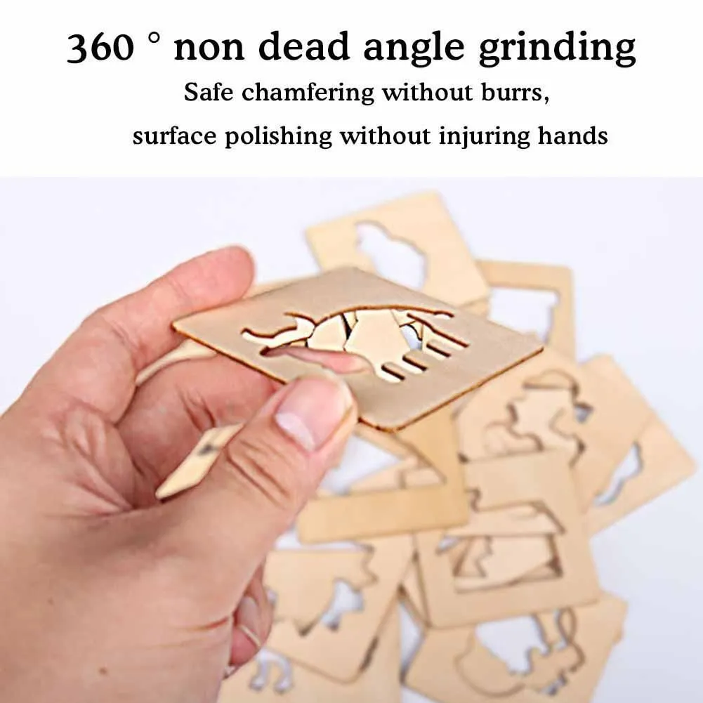 ABC kids Wooden Drawing Stencils - Complete Alphabets With Free 6 Pencil Colors image 4