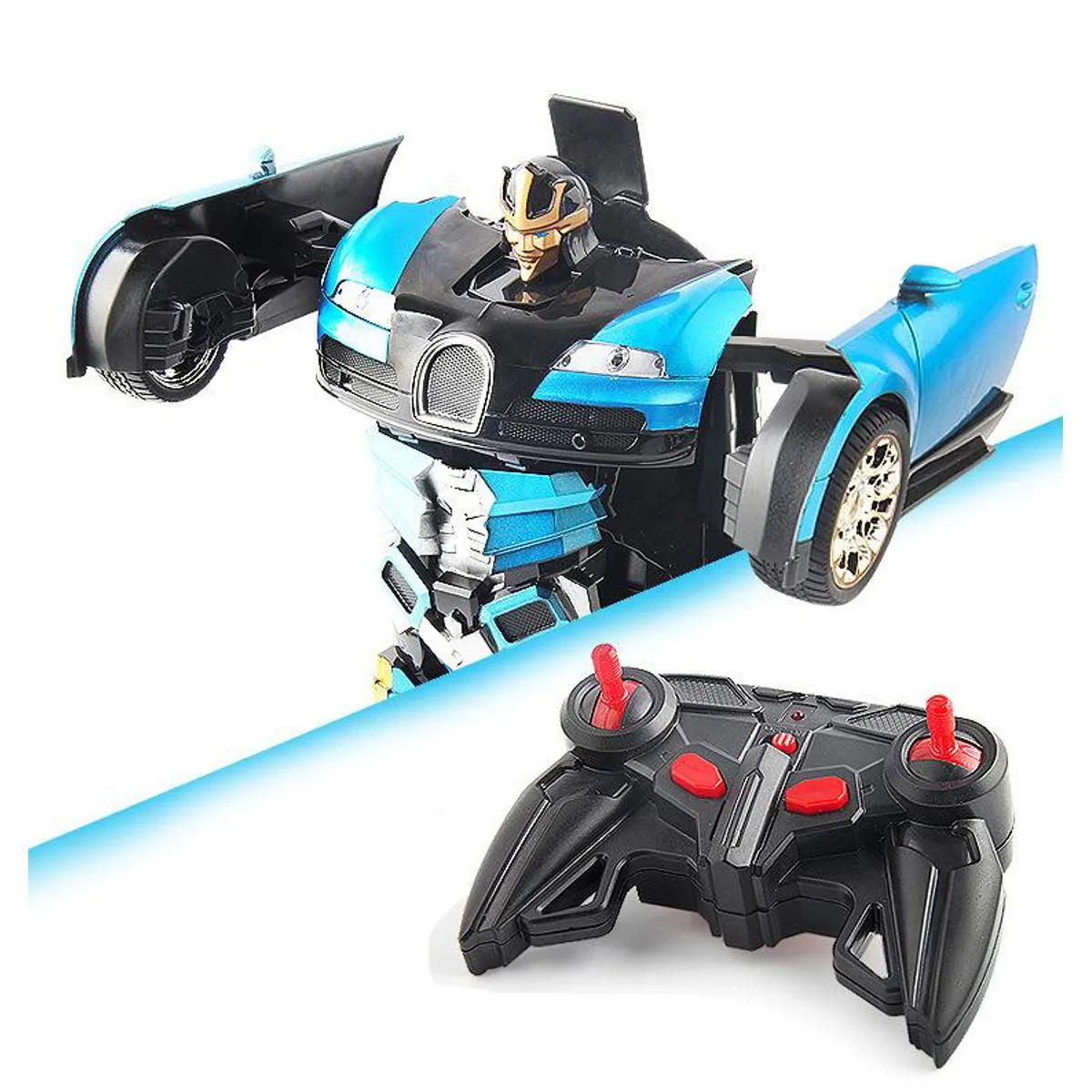 Remote Control Transformer Bugatti Car Toy for Kids