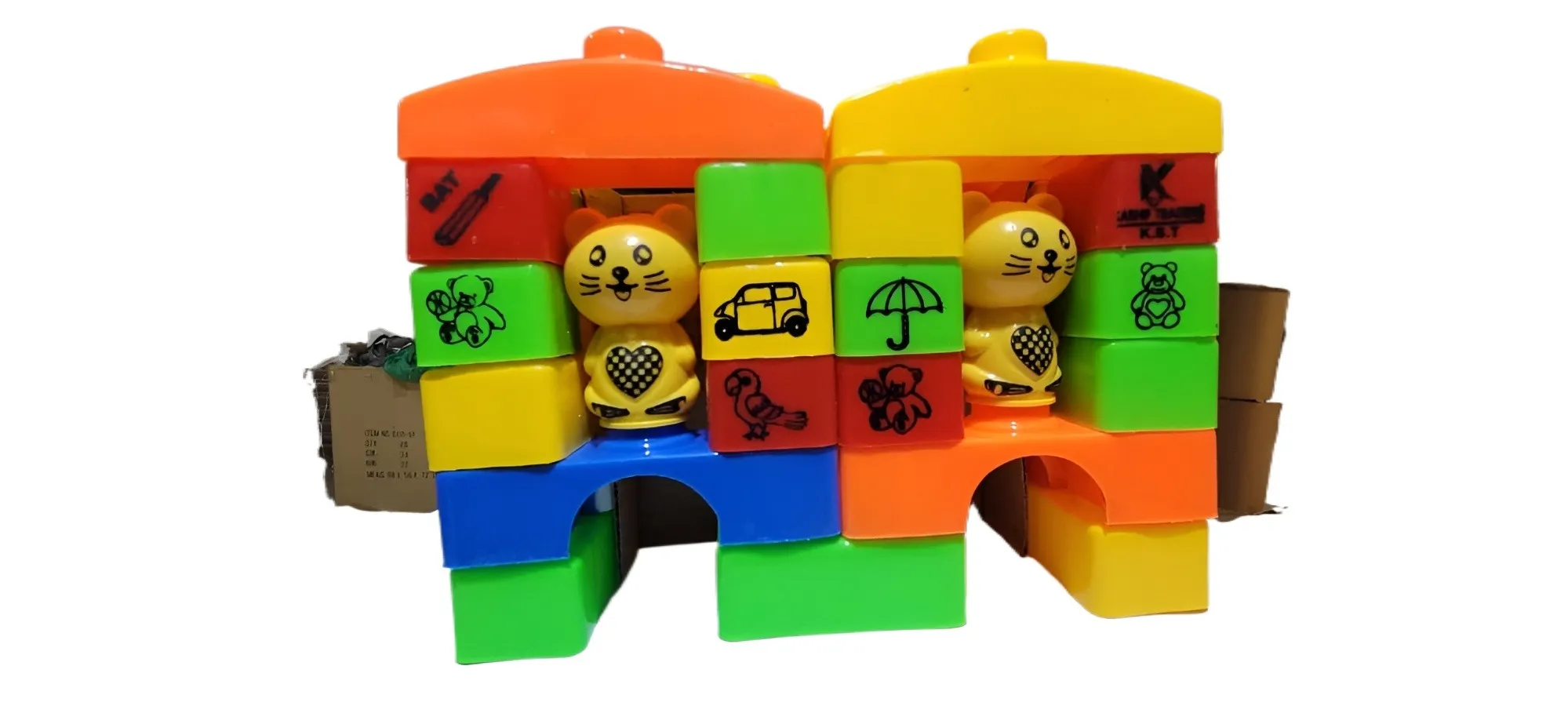 Building Blocks for Kids – 32 Pcs, House Building Blocks Block Game for Kids Multicolor Cartoon Blocks For Leaning Creative And Learning Building Blocks Toy image 3