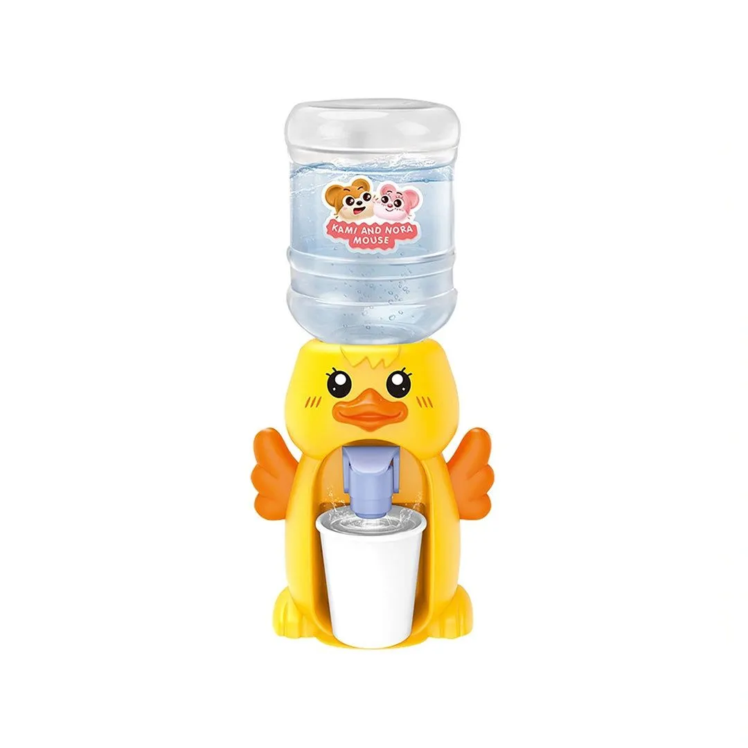 Mini Water Dispenser for Children Kids Gift Cute Water Juice Milk Drinking Fountain Simulation Cartoon Bear Kitchen Toy image 3