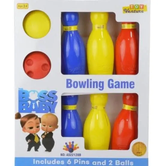 Baby Boss 2 in 1Kids Toy,Indoor Toys Bowling Game Toy Set With Coin Box Yard Games Sport Family Fun Games For Kids
