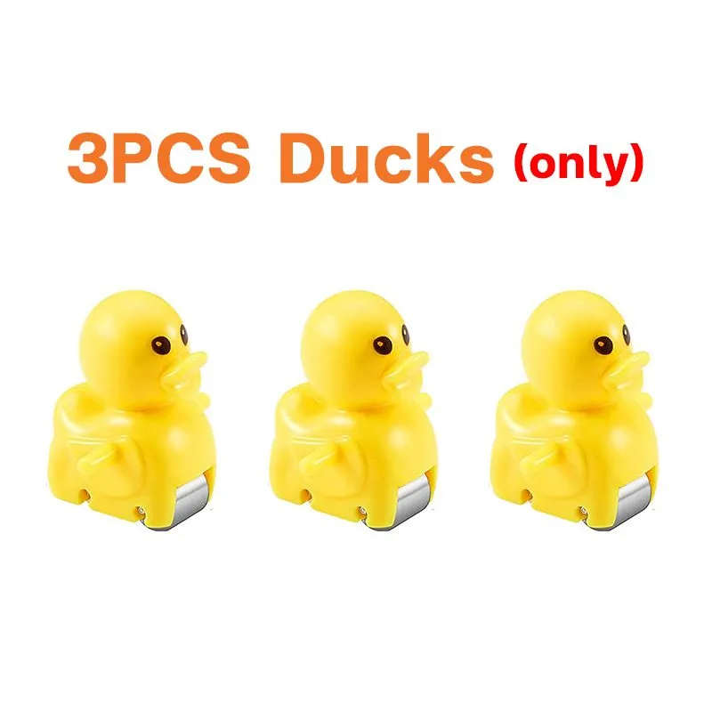 3 Pes Small Yellow  Duck For Electric Rail Racing Track Climbing Stairs Toy Music Duck Roller Coaster Toy Racing Duck Track For Boys And Girls Only Ducks