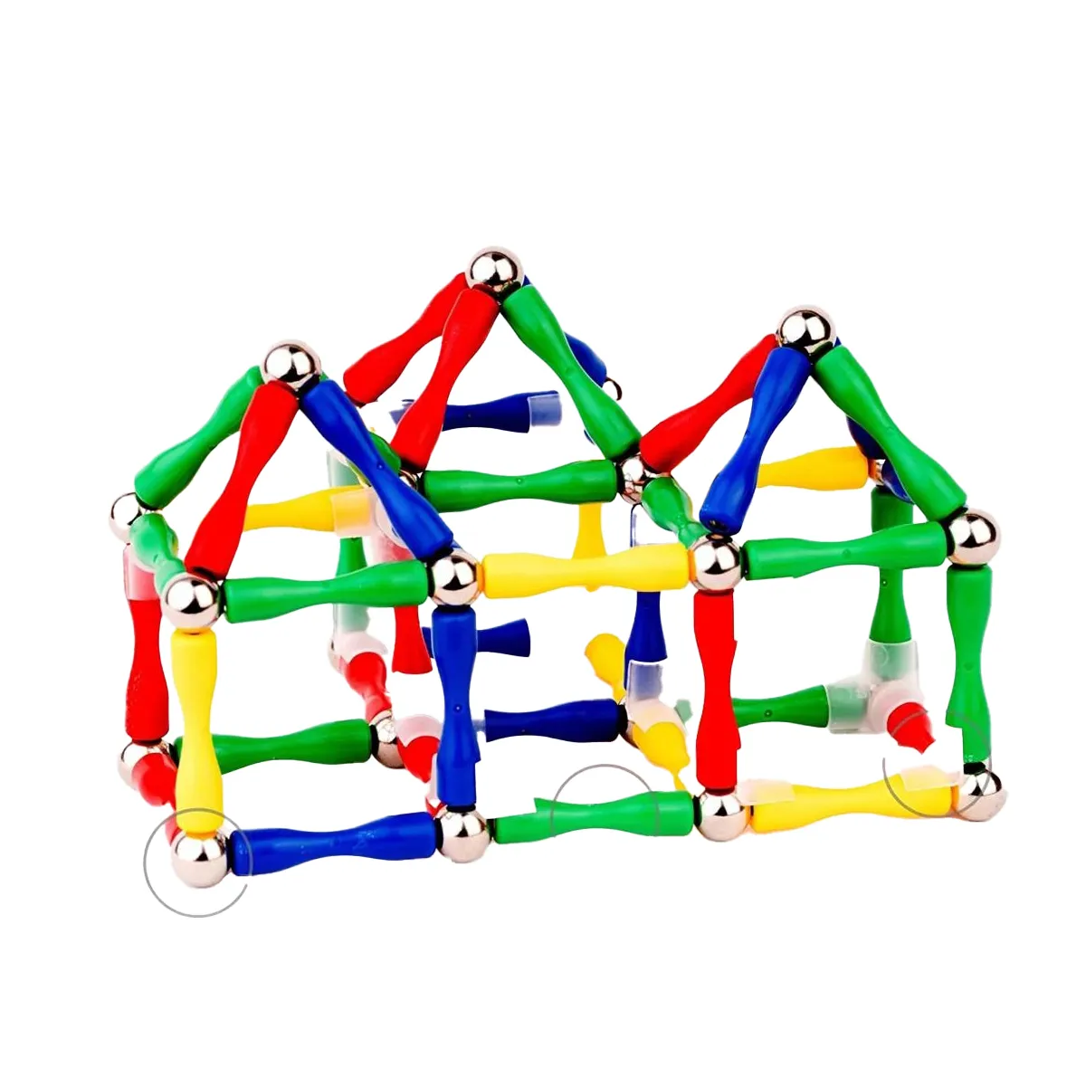 Magnetic Building Set - Educational and Stimulating Magnetic Toy for Both Kids and Adults, 3D Building Blocks & Tiles Puzzle 63 Pcs & 124 Pcs