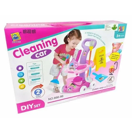Kids Mini Cleaning Play Set Cleaning Car With Accessories Children's Pretend Mini DIY  Cleaning Set Car image 7