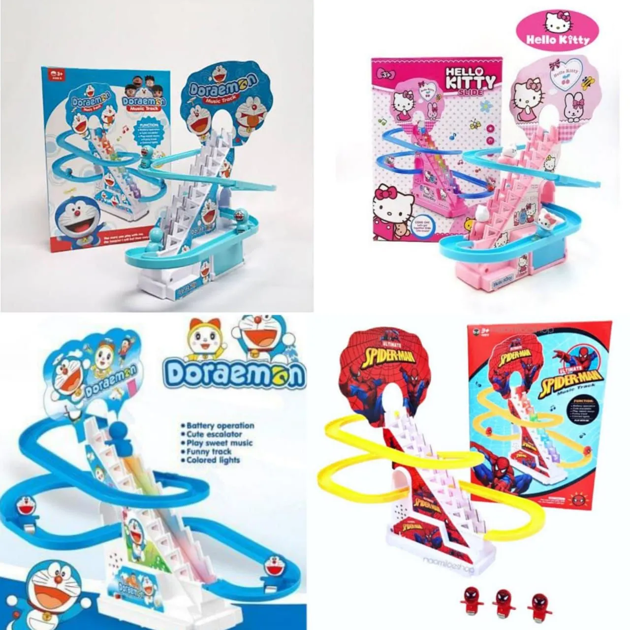Climbing Stairs Track Toy Playful Roller Coaster Toy Electric Track Toys with Flashing Lights and Music for Toddlers and Kids image 1