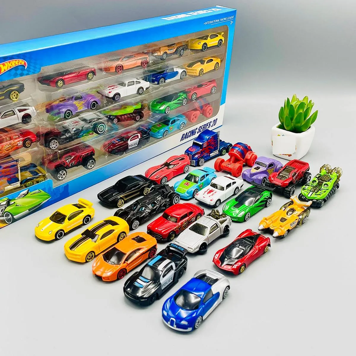 Pack Of 20 Metal Cars Pack Alloy Box Die Cast Metal Car Set Toys For Kids Children and Boys