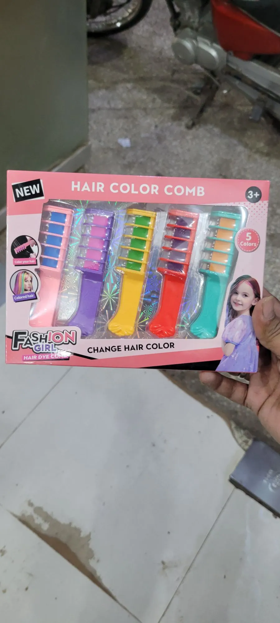 Hair Chalk Comb, 5Colors Temporary Hair Dye Marker Gifts for Adults 8 9 10 11 12 years old Girls Kids for Halloween Christmas Birthday Party, Cosplay image 8