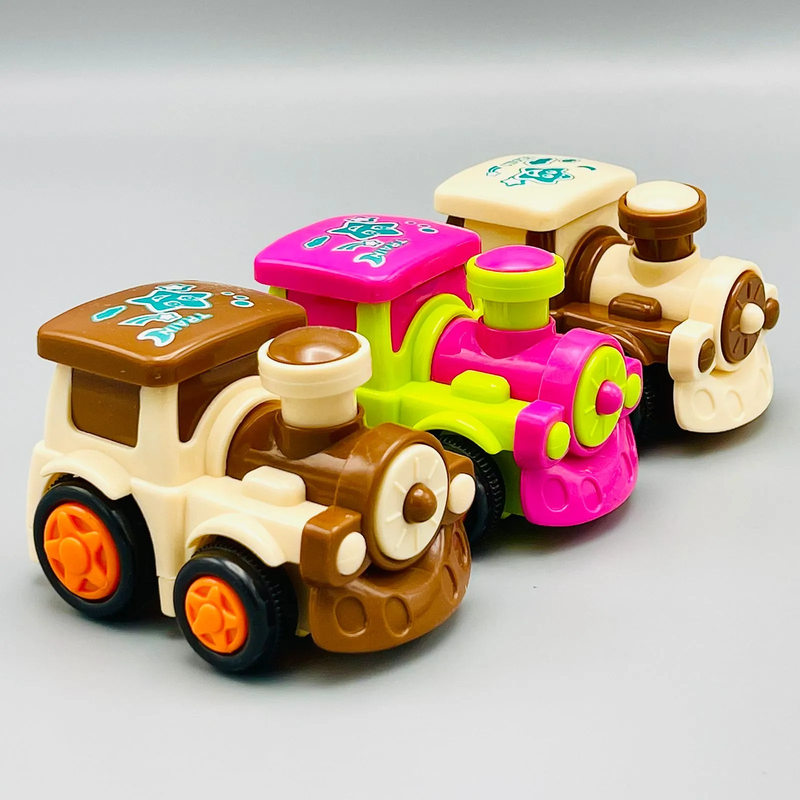 Kids Toy Mini Car Train, Friction Car Pull Back Train Gift For Kids And Children image 2