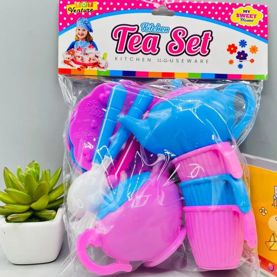 Kitchen Tea Set for Kids Pretend Play Tea Party Set with Cups And Plates for Boys And Girls image 3