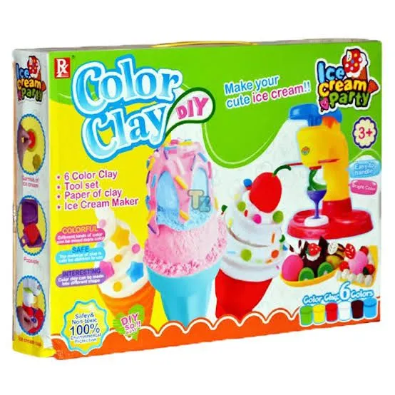DIY Ice Cream Clay Play Set Toy Make Fancy Clay Ice Cream with Clay Real Clay Vending Machine Clay Tubs Non Toxic image 4