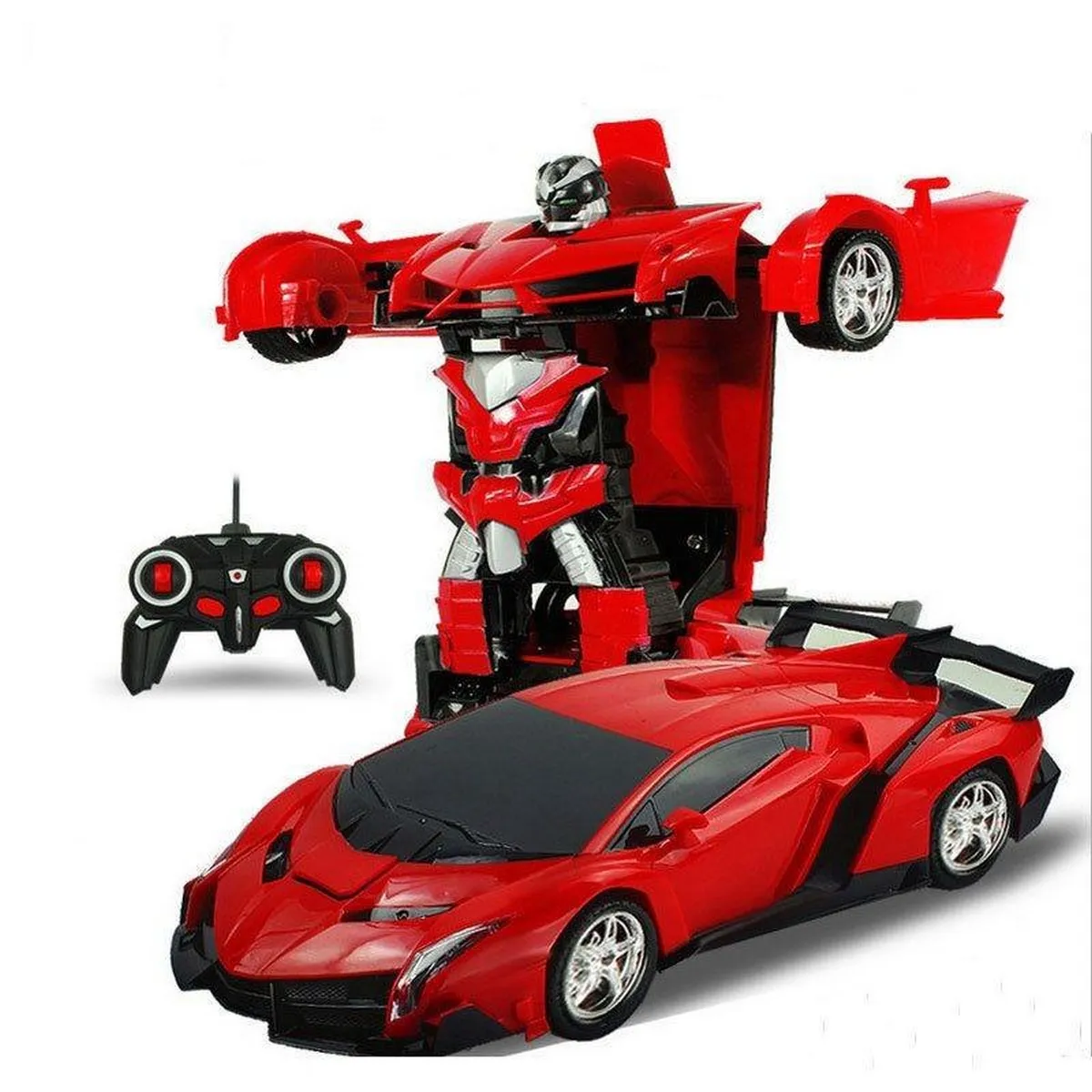 Rc Transformer Lamborghini Car Toy Remote Control Rechargeable 2 IN 1 Robot Car
