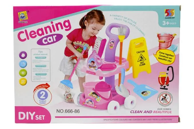 Kids Mini Cleaning Play Set Cleaning Car With Accessories Children's Pretend Mini DIY  Cleaning Set Car image 5