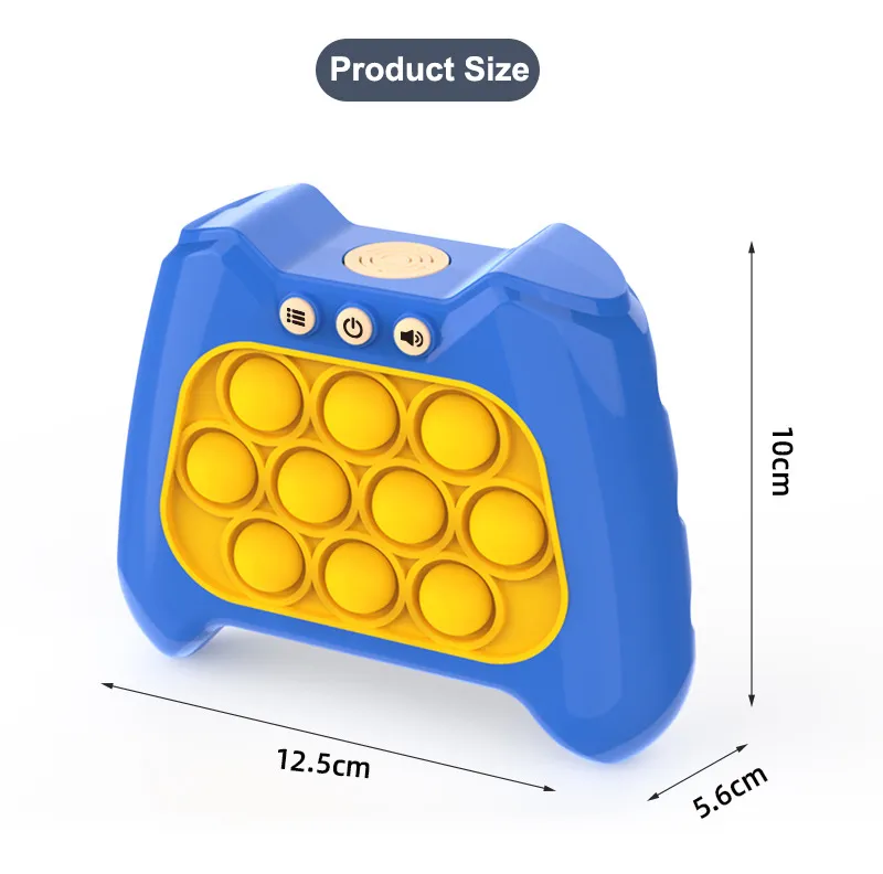 Quick Push Game Pop Popsocket Electronic Pushit Pro Super Bubble Pop Game Light Push Up Poplight Antistress Fidget Toys with Box