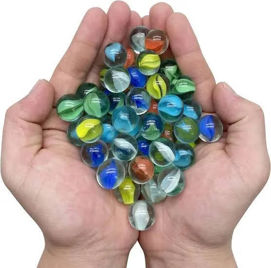 30 Pes Multicolor High Strength Durable Colorful Glass Balls MarblesPlaying Balls Childhood Dreams  Indoor Playing Balls 15MM
