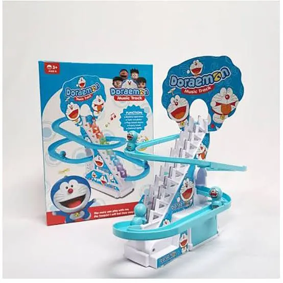 Climbing Stairs Track Toy Playful Roller Coaster Toy Electric Track Toys with Flashing Lights and Music for Toddlers and Kids image 4