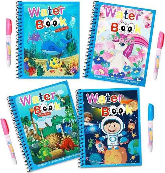 Water Colouring Book Water Colouring Book Water Magic Book Water Colouring Books Water Magic Colouring Water Pictures Children Painting and Colouring Book Water Pen Travel Activities image 5