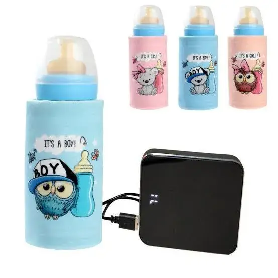 USB Baby Bottle Warmer, Portable Car Travel Heating Milk Bottle Warmer Foldable,Travel Mug Temperature Control Breast Milk Cup,Keep Baby Milk Warm