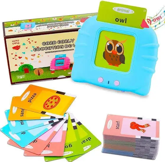 Talking Toy Flash Card for Kids 112 Card Early Language, 224 Words Education Learning Device Educational Toddlers Toys Reading Machinee Gift for Kids Ages 2-6
